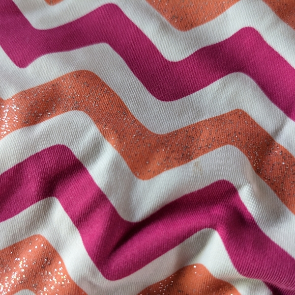 Garnet Hill Kids One-Piece Swimsuit Girls 8 Chevron Pattern - Picture 15 of 16